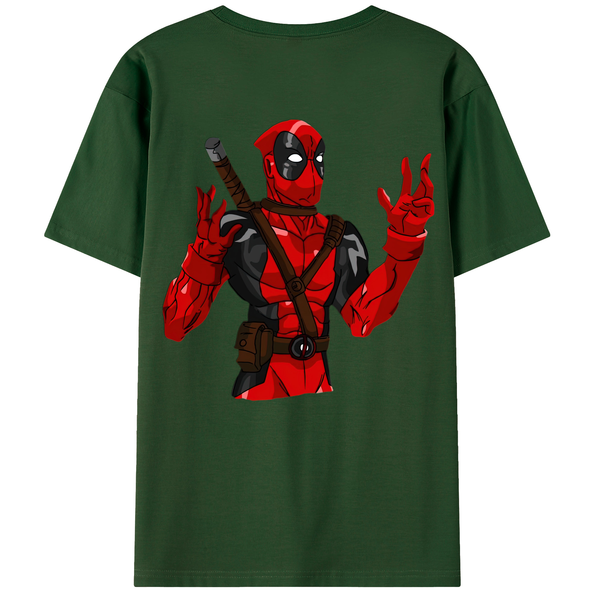 （画像用） Deadpool デッドプール 綿100％半袖Tシャツ（背面プリント）